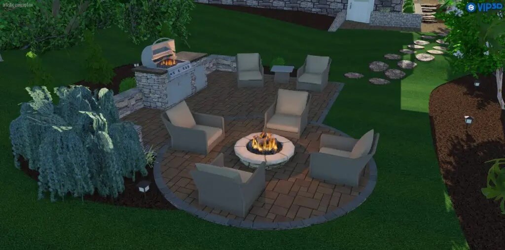 3D design visualization Black Oak Hardscapes NC