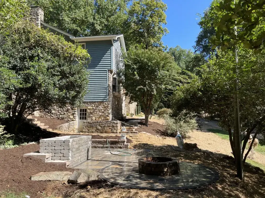 Fire pit patio ideas Western NC