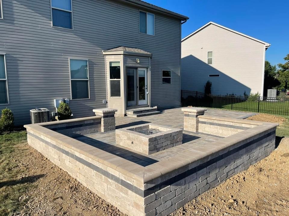 Hardscape patio project Western NC