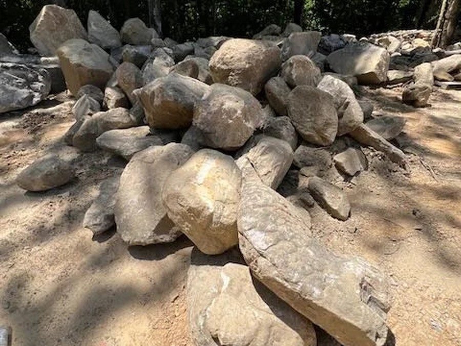 Carolina Boulders retaining wall