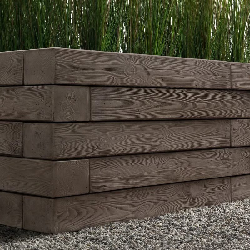 Techo-Bloc Borealis Wall Curb Smoked Pine